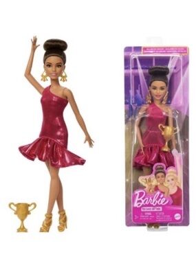 Ballroom Dancer Barbie Fashion Doll with Trophy Accessory Ages 3+ Mattel New